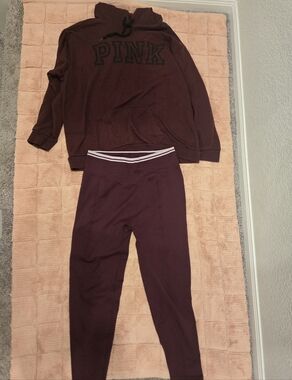 PINK Victoria's Secret Hoodie & Leggings Set SIZE XL hoodie & SIZE XXL Pants